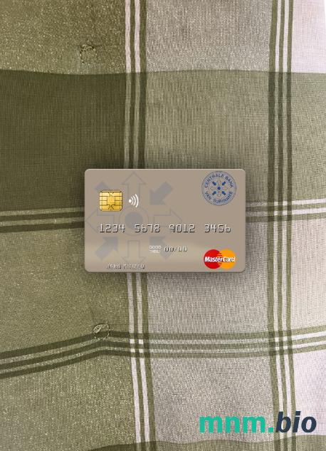 Suriname Centrale bank van Suriname wygląd zdjęcia mastercard skan PSD + zdjęcie